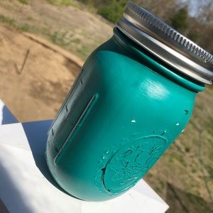 TEAL mason jar